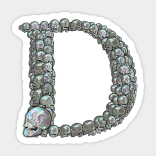 Tahitian Pearl Skull Monogram D Sticker